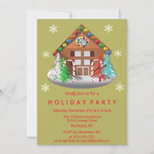 Invitación Fiesta de la Fiesta de Oro de la Casa del Gingerbr