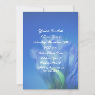 Invitación Fiesta de la Flor de Genciana Azul
