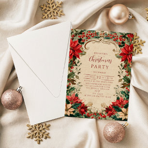 Invitación Fiesta de la Flor de Pascua Vintage