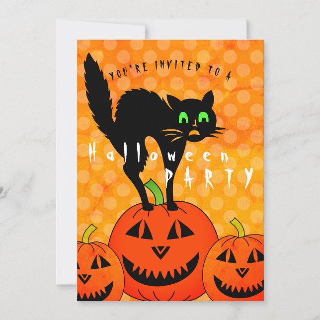 Invitación Fiesta de la linterna de Jack O de las calabazas (Anverso)