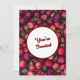 Invitación Fiesta de la Manzana Roja Personalizable