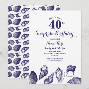 Invitación Fiesta de la marina de cumpleaños bombardea Ocean 