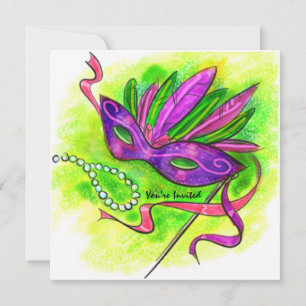 Invitación Fiesta de la mascarada de Año Nuevo