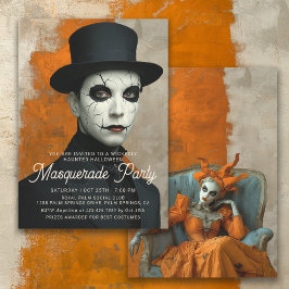 Invitación Fiesta de la Mascarada de Halloween obsesionado po