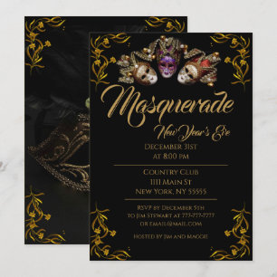 Invitación Fiesta de la mascarada de los sueños dulces