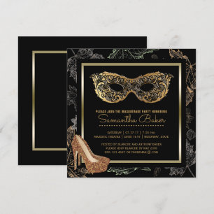 Invitación Fiesta de la mascarada de otoño Bolla de vestuar