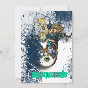 Invitación Fiesta de la mascarada venetista mardi gras