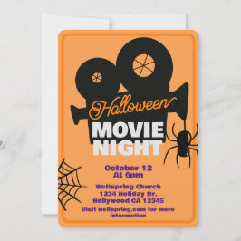 Invitación Fiesta de la noche de cine de Halloween Spooktacul
