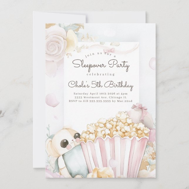Invitación Fiesta de la noche de cumpleaños de la película Sl (Anverso)
