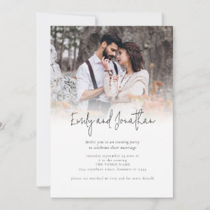 Invitación Fiesta de la noche del Boda de código QR de guión