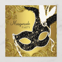 Fiesta de la pelota de máscaras de oro negro
