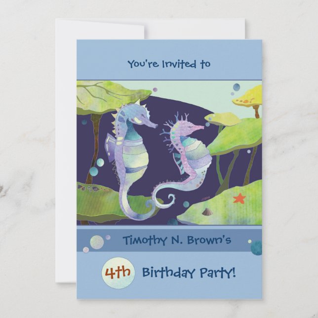 Invitación Fiesta de la piscina de cumpleaños de niños de Cab (Anverso)