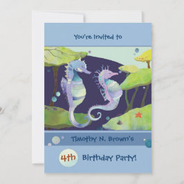 Invitación Fiesta de la piscina de cumpleaños de niños de Cab