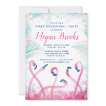 Fiesta de la Piscina de Oro Rosado Flamingo Tropic