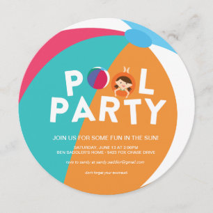Invitación Fiesta de la piscina de verano