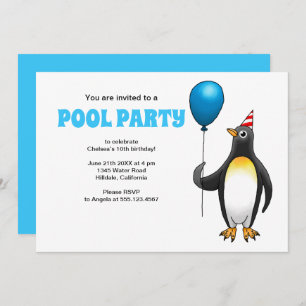 Invitación Fiesta de la piscina de verano Cumpleaños