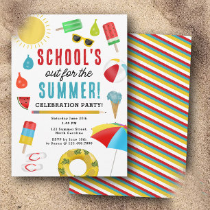 Invitación Fiesta de la piscina de verano de niños divertidos