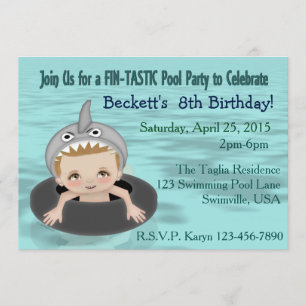 Invitación Fiesta de la piscina del niño