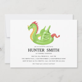 Invitación Fiesta de la piscina flotante de natalidad de drag