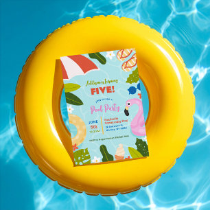 Invitación Fiesta de la piscina infantil de verano de cumplea