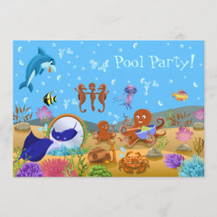 Invitación Fiesta de la piscina submarina