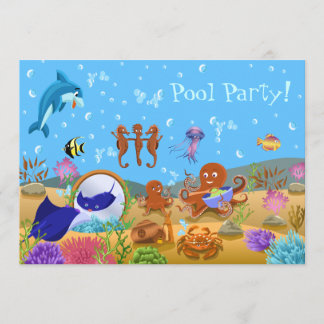 Invitación Fiesta de la piscina submarina