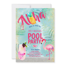 Fiesta de la PISCINA Tropical Flamingo Pineapple A