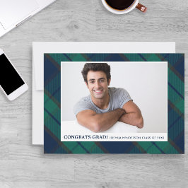 Invitación Fiesta de la placa de reloj negro para foto gradua