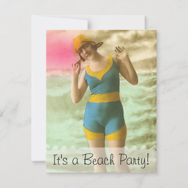 Invitación Fiesta de la playa (Anverso)