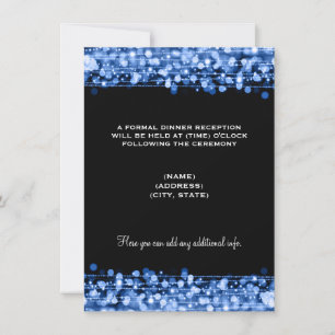 Invitación Fiesta De La Recepción De Boda Esparce Azul