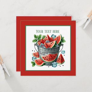 Invitación Fiesta de la sandía de verano cúrcuma