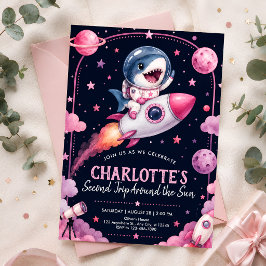 Invitación Fiesta de la Segunda Vuelta al Sol para Niña Cohet
