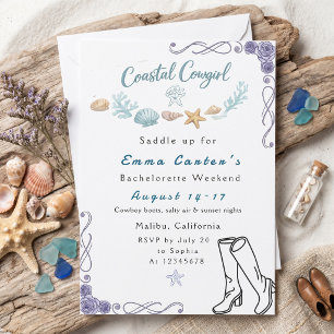 Invitación fiesta de la semana de despedida de soltera Cowgir