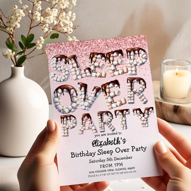 Invitación Fiesta de la sobrena de chocolate con malvaviscos  (Subido por el creador)