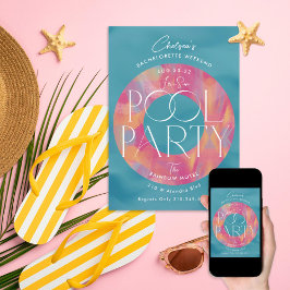 Invitación Fiesta de la soltera del Fiesta de la piscina