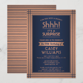 Invitación Fiesta de la sorpresa de cumpleaños elegante Marin