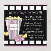 Fiesta de la tira de la película de las palomitas