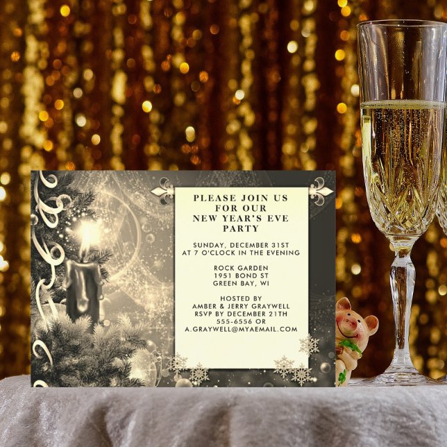 Invitación Fiesta de la víspera de Año Nuevo de temporada ant (Subido por el creador)