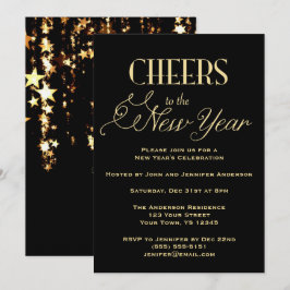 Invitación Fiesta de la víspera de Año Nuevo del Glamour del 