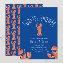 Invitación Fiesta de langosta al acuarela Baby Shower Cangre