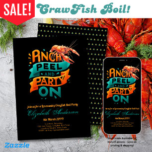 Invitación Fiesta De Langostinos De Tiburón De Lowcountry