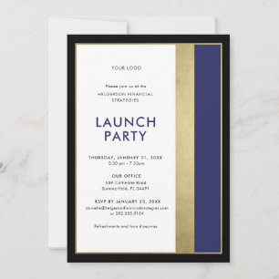 Invitación Fiesta de lanzamiento corporativo evento formal