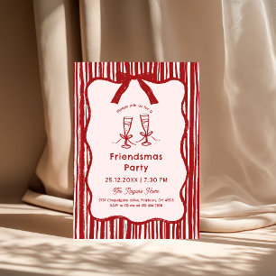 Invitación Fiesta de las Amistades Excéntricas dibujadas a ma