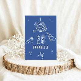 Invitación fiesta de las bebidas de cumpleaños del arco dibuj