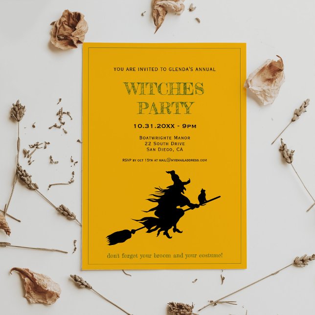 Invitación Fiesta de las brujas de Halloween (Subido por el creador)
