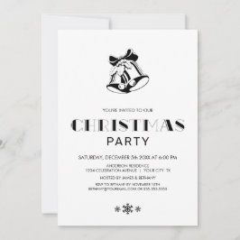Invitación Fiesta de las campanas de los Navidades blancos y 