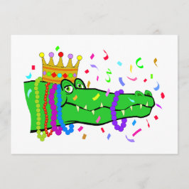 Invitación Fiesta de las cuentas del ligador Mardi Gras