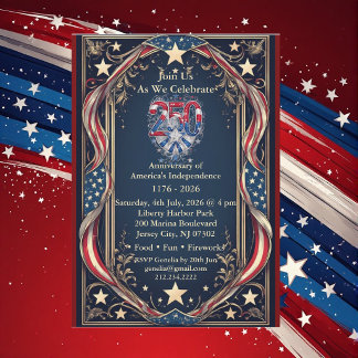 Invitación Fiesta de las Estrellas y Franjas del 250 Aniversa