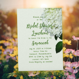 Invitación Fiesta de las flores de hidrangea blanca floral li