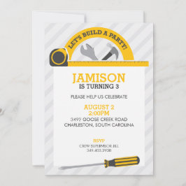 Invitación Fiesta de las herramientas de la construcción